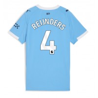 Stroje piłkarskie Manchester City Tijjani Reijnders #4 Koszulka Podstawowej dla damskie 2025-26 Krótki Rękaw